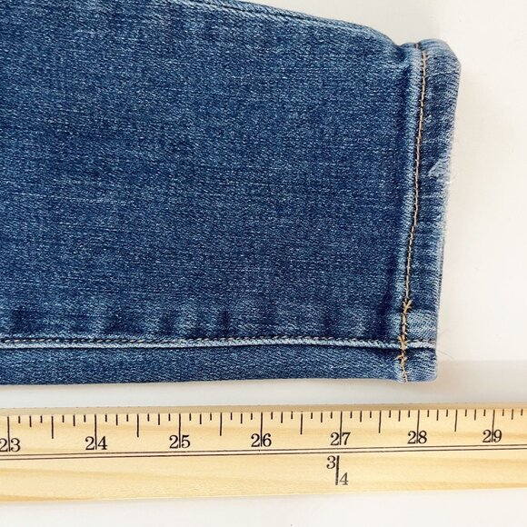 Frame Le High Skinny Jeans Clyde Medium Wash Ripped Distressed - Women's Size 25 - Picture 7 of 7